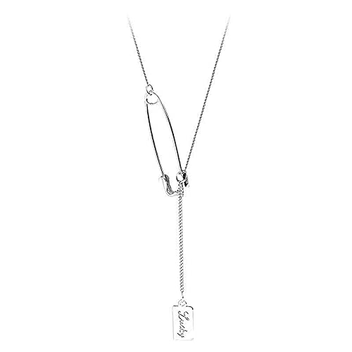 [Australia] - GEMLANTO Sterling Silver Paper Clip Necklace for Women 16+2 inches 