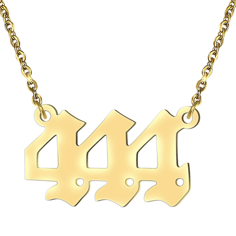 [Australia] - Angel Number Necklaces 111 222 333 444 Stainless Steel Necklace Choker 555 777 888 999 666 Numerology Jewelry Devil number Necklace 
