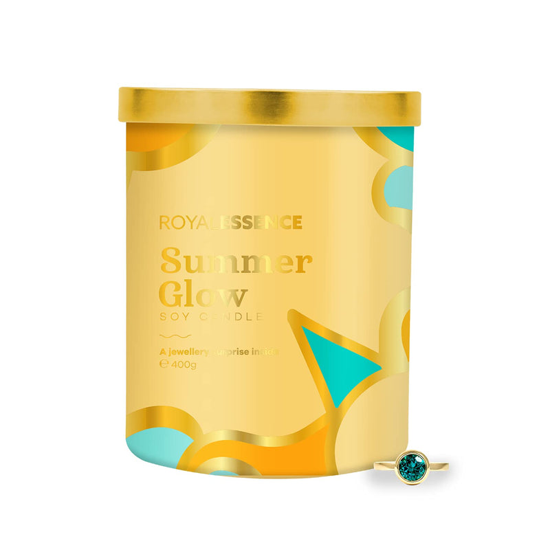 [Australia] - Royal Essence Summer Glow Jewellery Candle (Surprise Gold Vermeil Jewellery Valued at £50 to £3,000) Necklace 