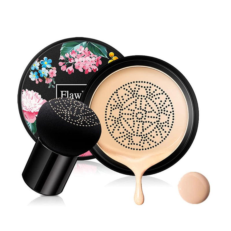 [Australia] - Mushroom Head Air Cushion CC Cream Foundation Cover Concealer Makeup Moisturizing Brightening Pigment Liquid Foundation, Even Skin Tone Makeup Base BB #Light White Light White 