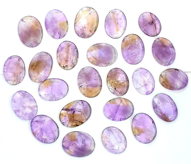 [Australia] - crystalmiracle Natural Ametrine Gemstone Pocket Stone Single Cabochon Crystal Healing Wellness Gift Reiki Feng Shui Energy Peace Meditation 