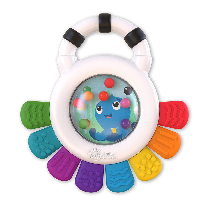 [Australia] - Baby Einstein, Outstanding Opus The Octopus, Sensory Rattle and Teether Multi-Use Toy, BPA Free and Chillable, 3 Months and up, 1pk Pink 