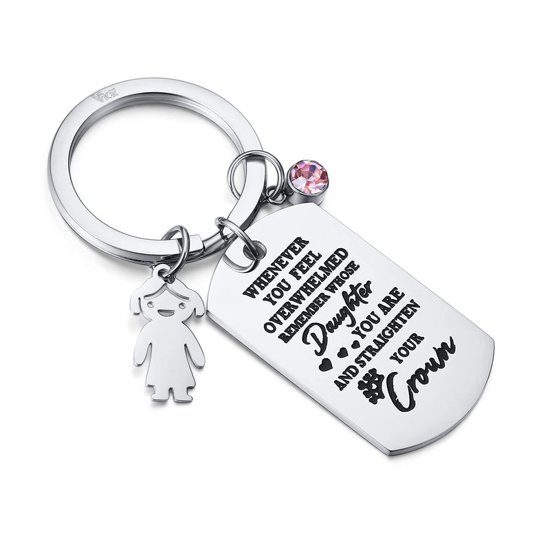 [Australia] - VNOX Gifts to Daughter/Friends Keychain Little Girl Zircon Charms Inspirational Keyring,Graduation Birthday To My Daughter 