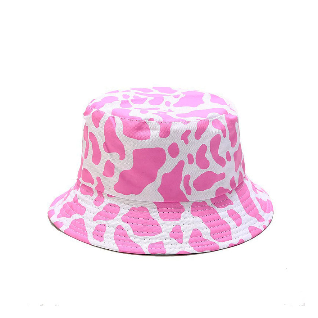 [Australia] - AWOCAN Cute Print Bucket Hat Summer Double-Side-Wear Reversible Fisherman Beach Sun Hats for Women Men PINK 