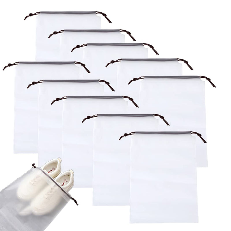 [Australia] - Shoe Bags Storage Bags Multifunctional Waterproof Cosmetic Bag Underwear Bag Travel Storage Bag Dust Proof Bag 10 Pcs Shoe Storage Bag 1 Transparent Matte 