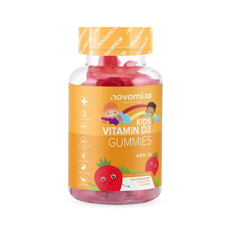 [Australia] - Kids Vitamin D - 3 Month Supply - Kids Vitamins � Vitamin D Gummies � 90 Chewable Kids Vitamin D - Vegetarian - Gluten Free � Childrens Vitamin D � Kids Vitamin D by Novomins 
