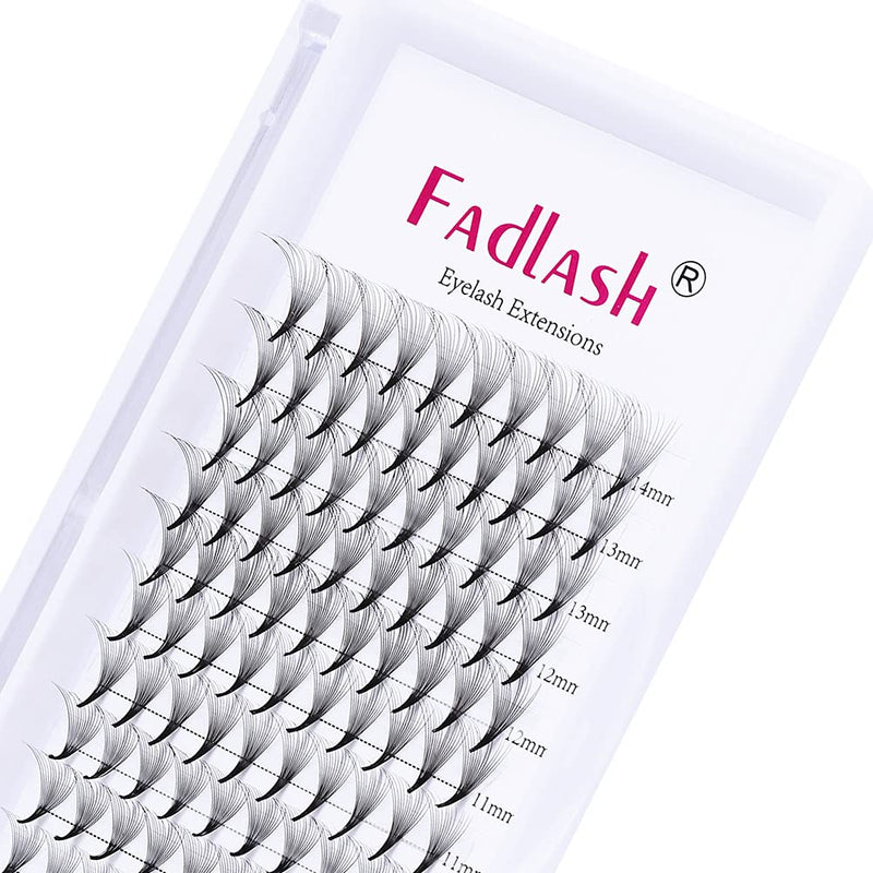 [Australia] - Volume Eyelash Extensions 14D 0.07mm D Curl 10mm Premade Fans Eyelash Extensions Middle Stem Professional Pre Made Fan Eyelashes(14D-0.07-D,10mm) 14D-0.07-D 