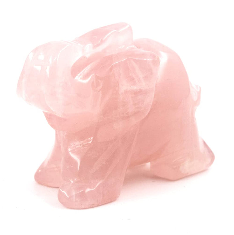 [Australia] - Ouubuuy Natural Rose Quartz Crystal Elephant Stone Gemstone Ornament Reiki Healing Crystal Gift 1.5 inch 