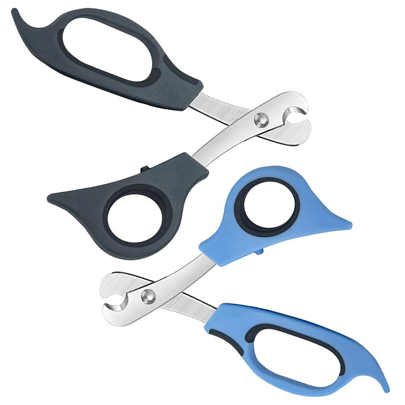 [Australia] - LATRAT Pack of 2 Tablet Dividers Scissors Pill Scissors Cutter with Stainless Steel Blade and Ergonomic Handle for Accurate Dosage of Small Large Pill Tablet 