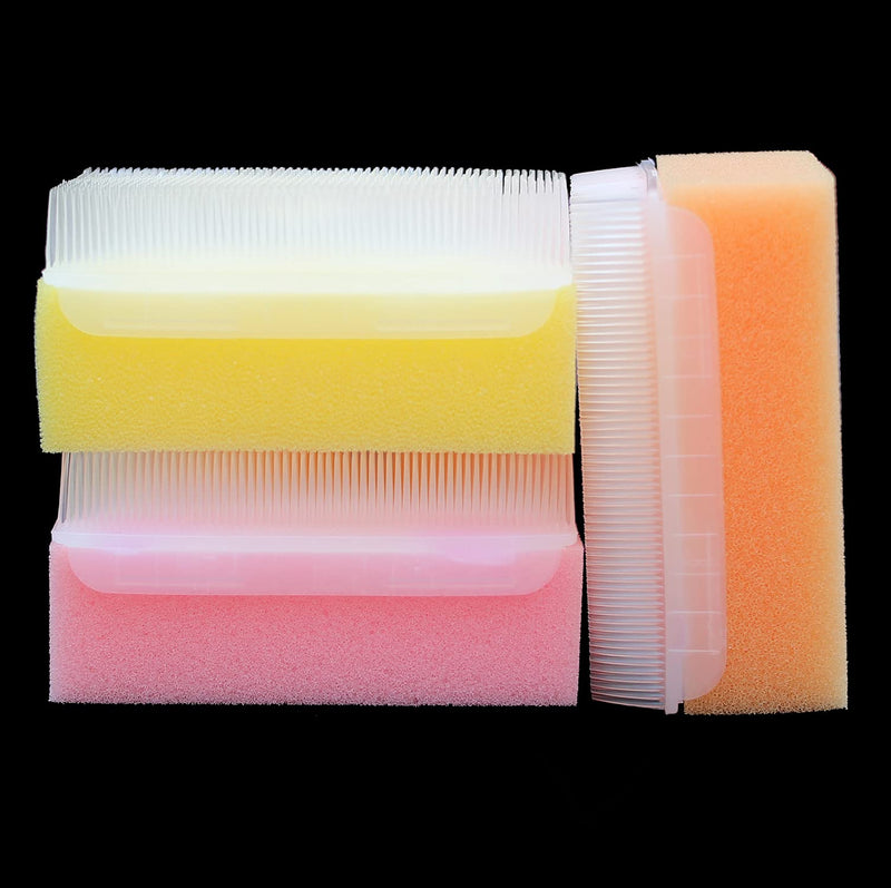 [Australia] - Scalp Scrubbie Baby Cradle Cap Brush Baby Bath Scrubber Sensory Brush and Sterile Bath Sponge Double Sided Brush (3 Packs) 3 Packs 