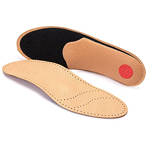 [Australia] - Leather Shoe Insoles with Orthotic Footbed I Insoles with Arch Support and Heel Cushion for Men and Women (UK 6.5 / 40 EU) 6.5 UK / 40 EU / 26.5 cm 