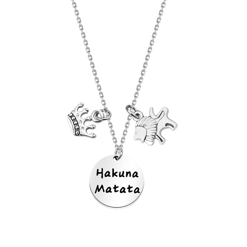 [Australia] - Hakuna Matata Mantra Bracelet Necklace Lion King Inspired Bracelet Necklace No Worries Jewlery Hakuna Matata necklace 