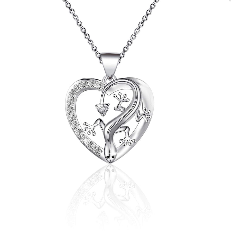 [Australia] - Funny Bearded Dragon Gifts Bearded Dragon Mom Keychain Tiny Dinosaur Lover Gifts Lizard Pendant Necklace For Reptile Owner Bearded Dragon Lover Pet Animal lizard necklace 