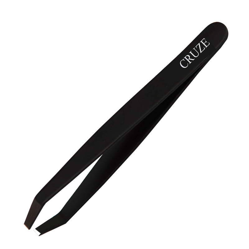 [Australia] - CRUZE Eyebrow Tweezers| Slanted Tweezers Professional for Women and Men |Sharp Tweezers for Ingrown Hair | Leveraged Shape for Facial Hair Remover 