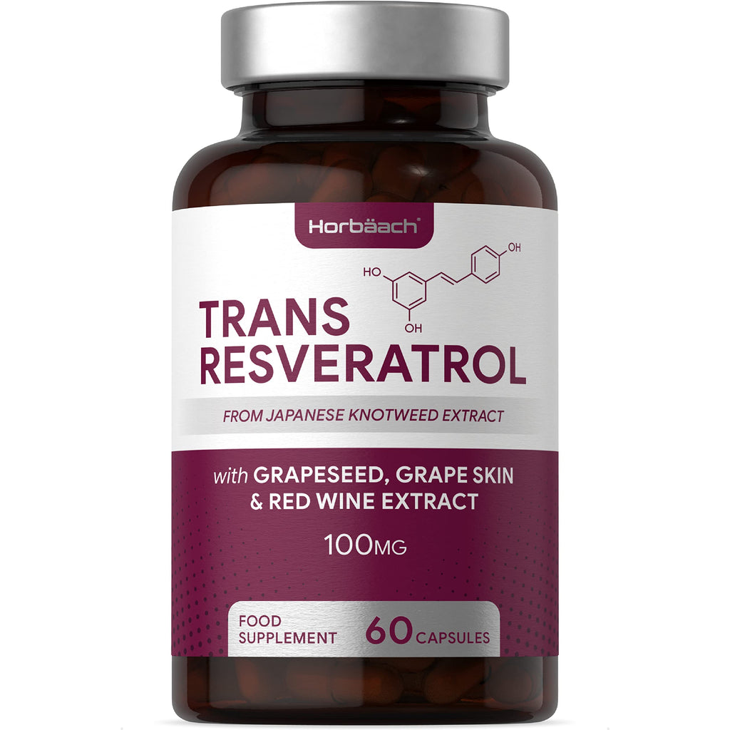 [Australia] - Resveratrol Supplement | 60 Capsules | Red Wine | Superfood Grape Extract | No Artificial Preservatives | by Horbaach 