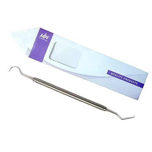 [Australia] - Hook Pick Double Ended Oral Hygiene Dental Explorer Stainless Steel Teeth Cleaning Oral Student Tool Tooth Picks Metal 