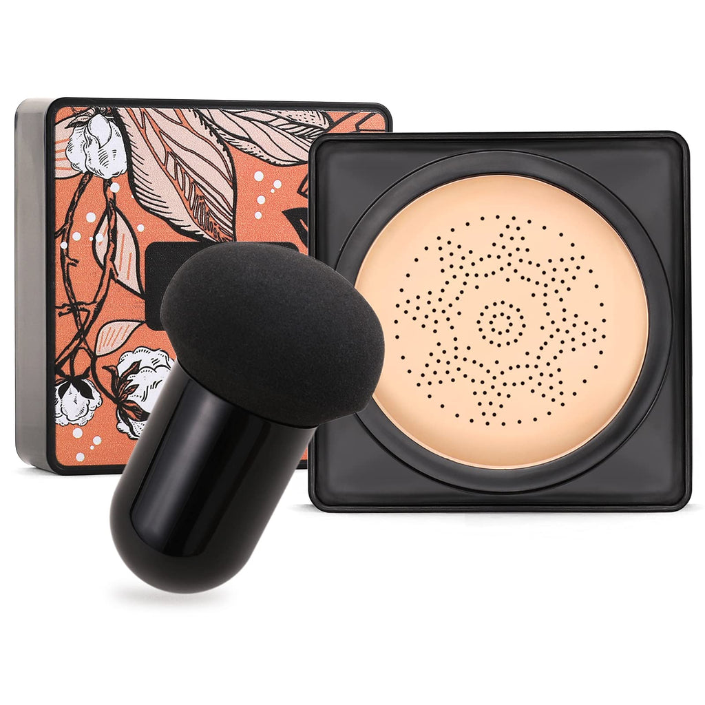 [Australia] - Boobeen - Foundation Mushroom Head Air Cushion - Base Makeup CC Cream Moisturizing Natural Concealer Lasting Nude Makeup - Brightening Pigment BB Cream Foundation Even Skin Tone Natural skin tone 