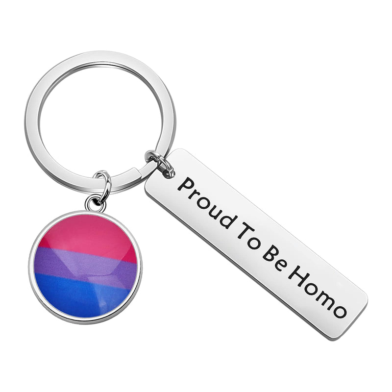 [Australia] - KEYCHIN Gay Pride Gift LGBT Proud Keychain Pansexual Jewellery Proud To Be Homo Keychain Be Homo-Bisexual k 