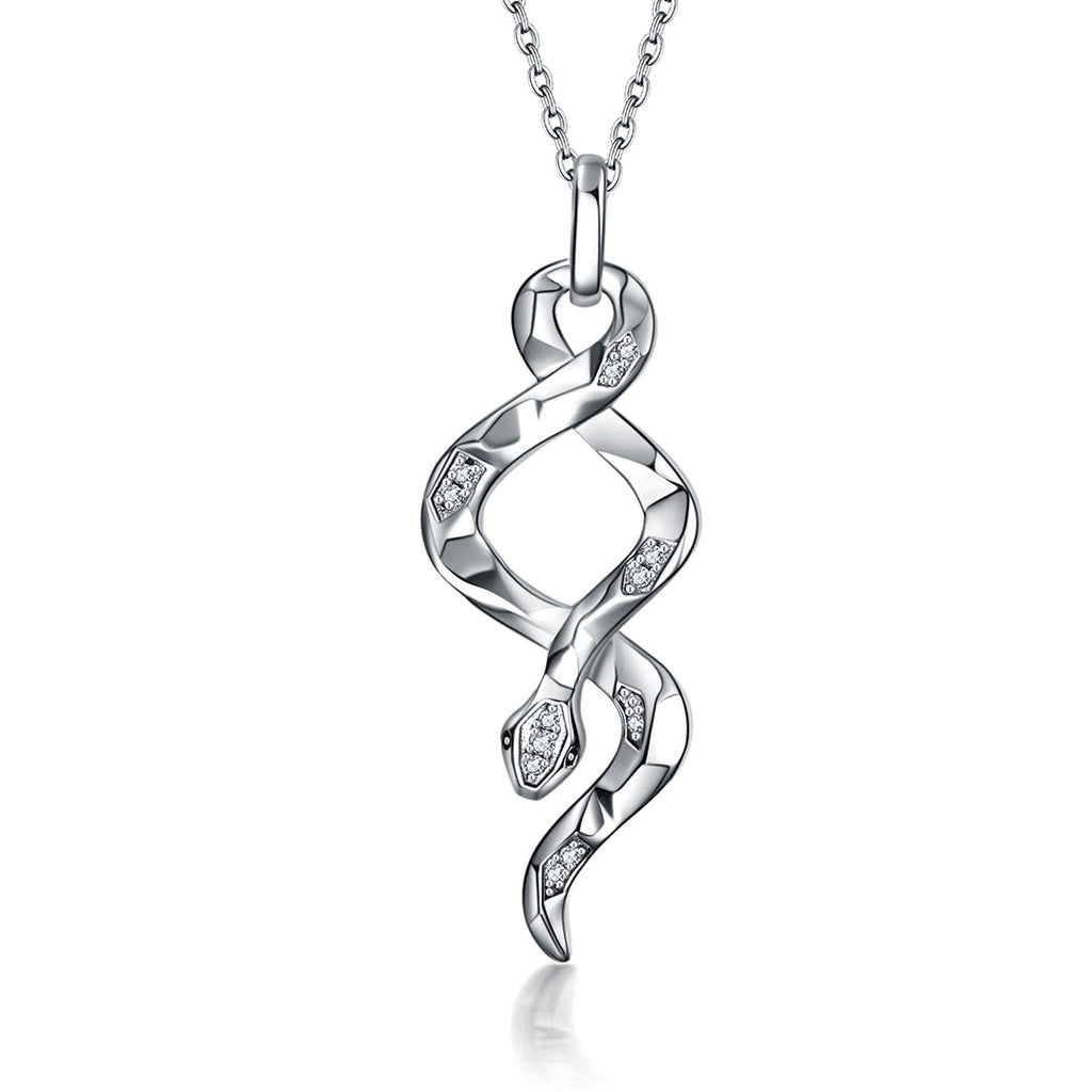 [Australia] - YFN Snake Necklace Sterling Silver Snake Pendant Gothic Jewellery Gifts for Women Men 