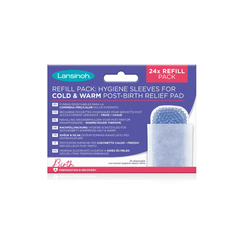 [Australia] - Lansinoh Pack of 24 Hygiene Sleeves Refill for Cold & Warm Post-Birth Relief Pads, Clear Sleeve Refill 