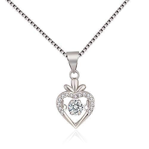[Australia] - heart-shaped white gold-plated Ladies Necklace,Simulated Diamonds Necklace,wedding Gifts,Wife or Girlfriend BirthdayGifts, Mother's Day Gifts 