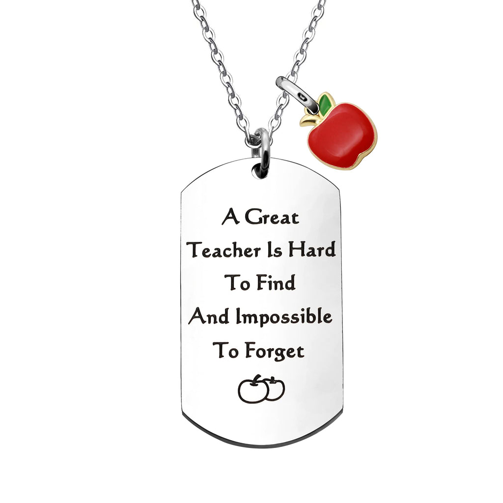 [Australia] - Teachers Gifts Teahcer Necklace for Women Thank You Gift for Teacher Retirement Birthday Gift for Teacher's Day 