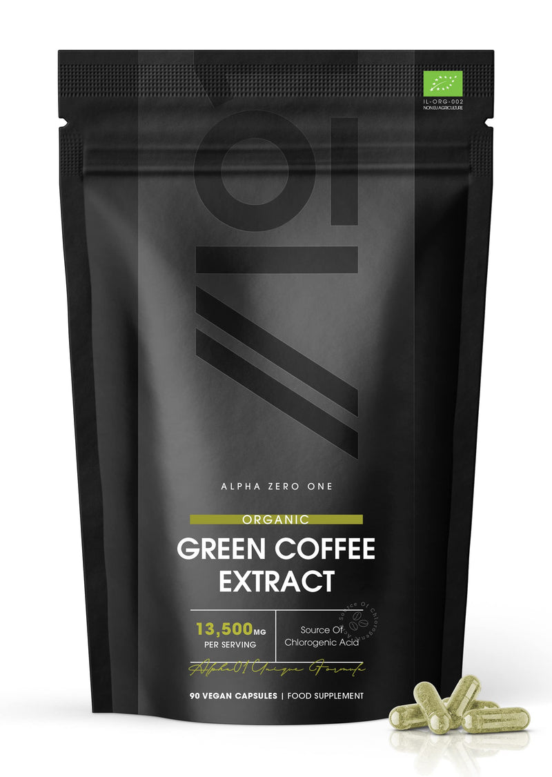 [Australia] - Organic Green Coffee Bean Extract 13,500mg - Rich Source of Chlorogenic Acid - Potent Coffea Arabica Bean Extract - No Additives - Non-GMO, Halal, 90 Vegan Capsules 