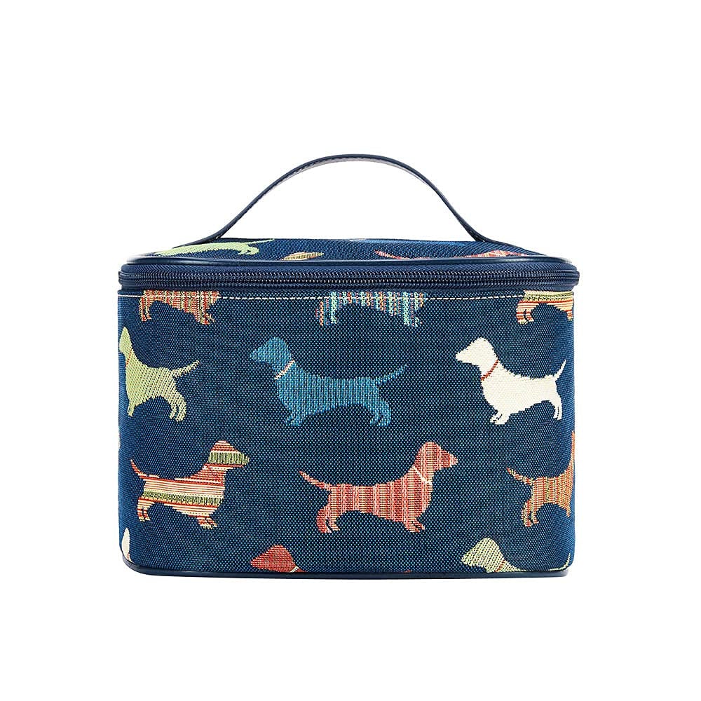 [Australia] - Signare Tapestry Toiletry Bag Makeup Vanity Bag for Women with Garden Flower and Creatures (Dachshund, Toil-DACH) Dachshund 