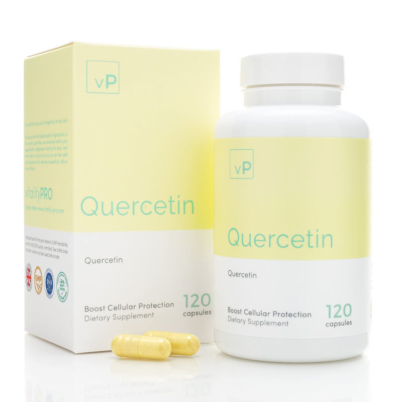 [Australia] - Quercetin 500mg x 120 Capsules - Third Party Tested Over 98.4% Purity - Natural Quercetin Supplement – 60 Grams - Vitality Pro 