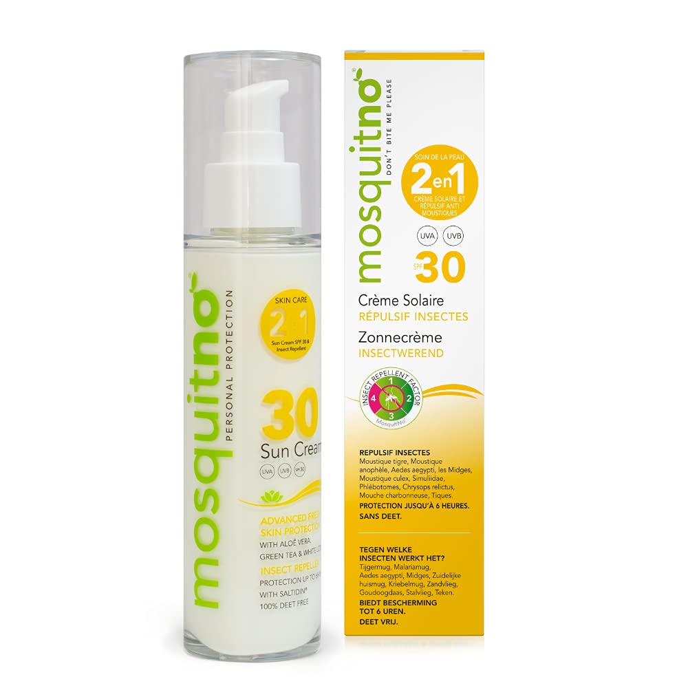 [Australia] - New in UK - Multi Award Winning MOSQUITNO 100% All Natural DEET Free Insect REPELLING SUNCREAM SPF30 Value Twin Pack 2 X 100ML Display Pack 