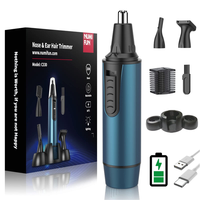 [Australia] - Rechargeable Nose Trimmer Nose Hair Trimmer for Men Ear and Nose Hair Trimmer Nasal Hair Trimmers for Men IPX7 Waterproof Dual Edge Blades Easy Cleansing 