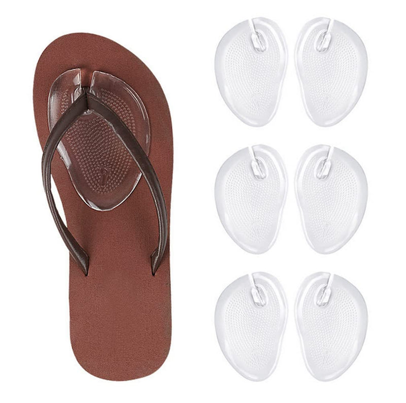 [Australia] - 3 Pairs Non-Slip Silicone Gel Thong Sandal Toe Guards Protectors Self-Adhesive Anti-Skid Silicone Flip-Flops Toe Guards Cushions 