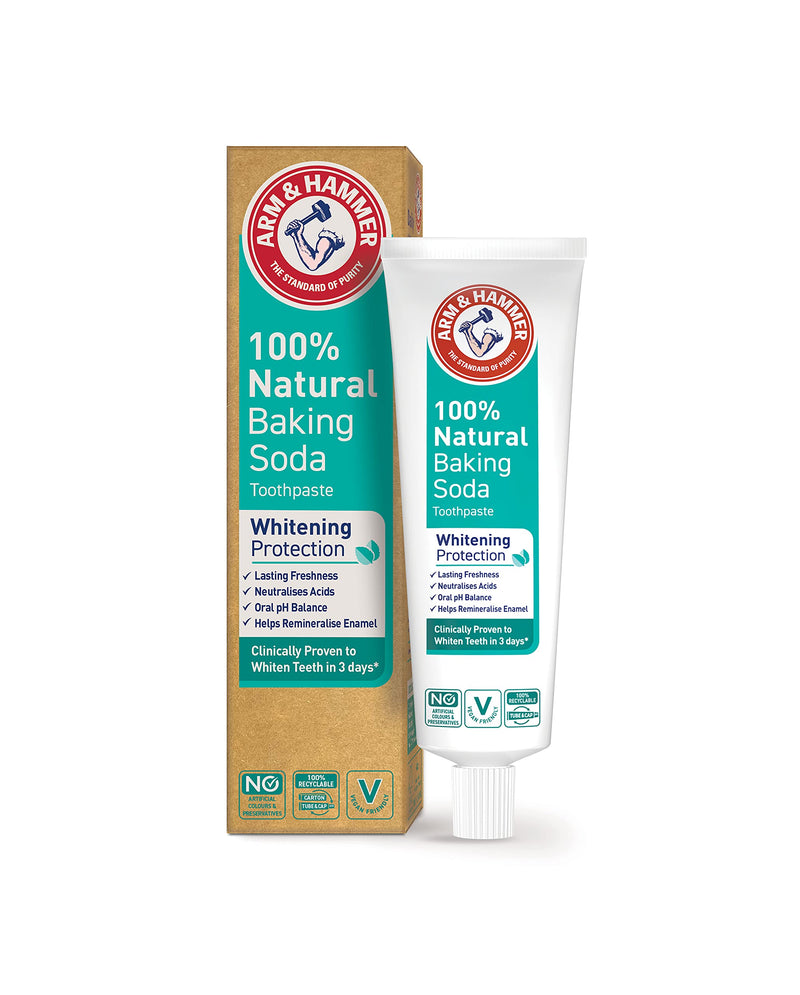 [Australia] - Arm & Hammer 100% Natural Baking Soda Whitening Protection Toothpaste, 75ml 