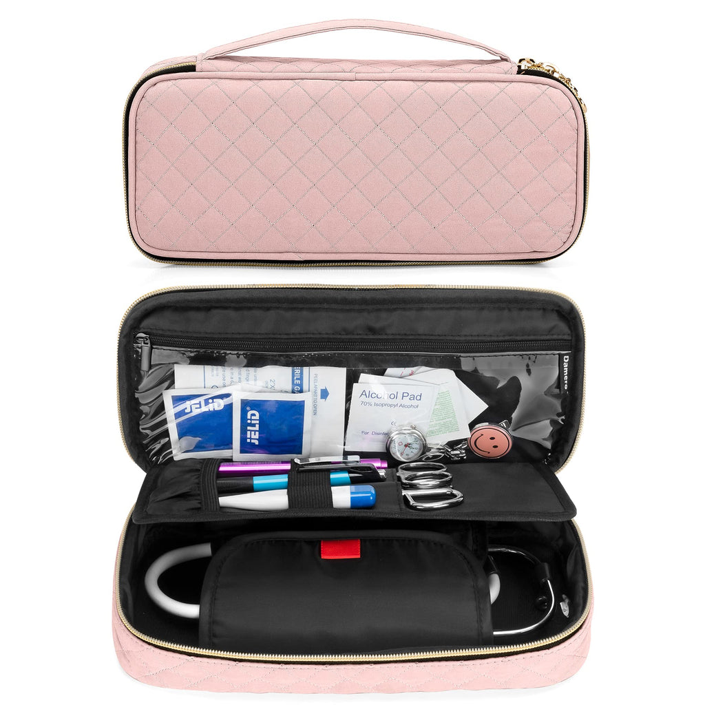 [Australia] - Damero Protective Stethoscope Case Compatible with 3M Littmann/ADC/Omron Stethoscope, Stethoscope Carrying Bag Travel Case for Nurse Accessories, Misty Rose 