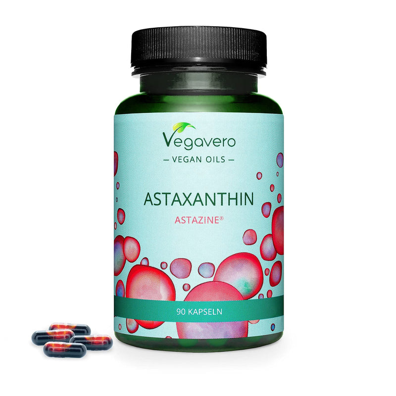 [Australia] - Astaxanthin Antioxidant Supplement Vegavero � | Natural Astaxanthin Oil from Algae | NO Additives | AstaZine� (Haematococcus pluvialis) | 90 Capsules (GreenCaps�) | Vegan 