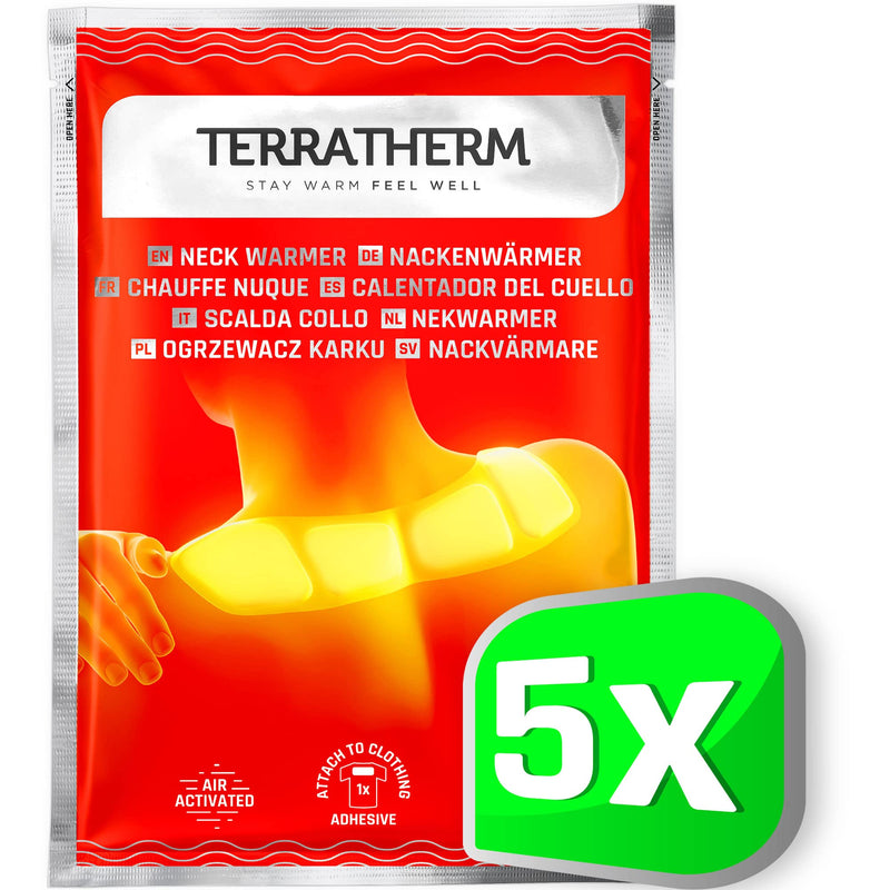 [Australia] - Heat pad for Neck and Shoulders - 8 Hours of Soothing deep Heat - Adhesive Heat Plaster, Neck and Shoulder Warmer - air-Activated - 5 Pieces 