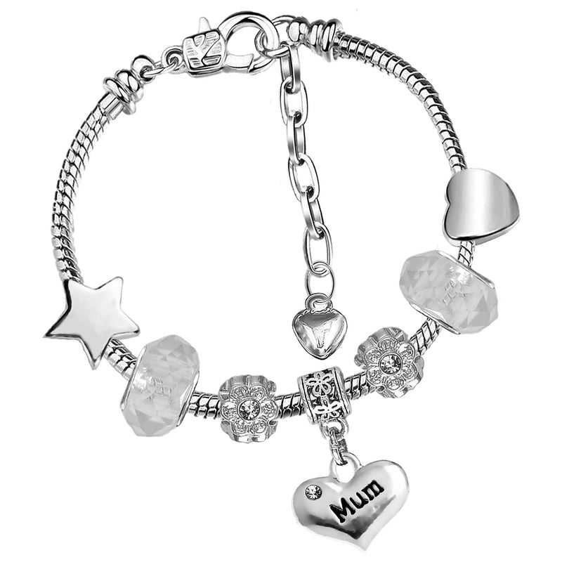 [Australia] - Mum Sparkly Crystal Adjustable Charm Bracelet with Gift Box Womens Jewellery 2. Crystal 