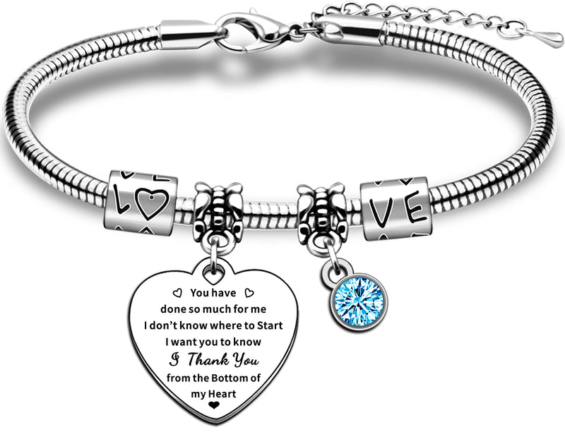 [Australia] - JMIMO Thank You Gifts for Women Coworker Leaving Gifts Bracelet Goodbye Farewell Gifts Retirement Gifts Appreciation Bracelet for Teacher Mentor Boss Friends Colleagues 