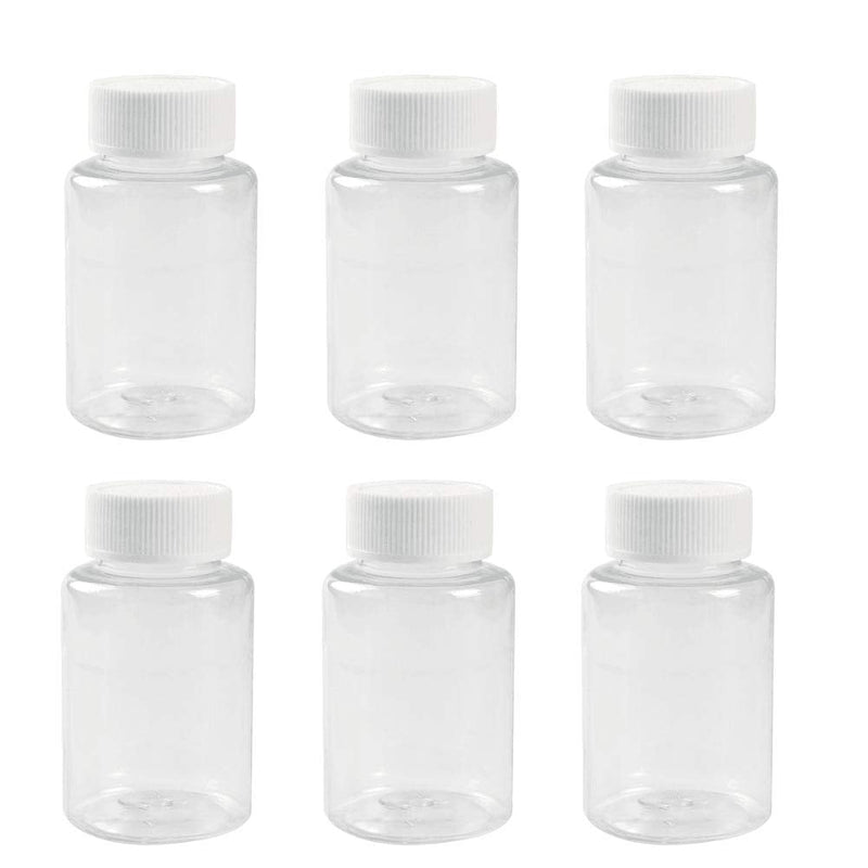[Australia] - 12PCS 100ml Clear Empty Plastic Bottles Box with White Screw Cap Portable Solid Powder Case Holder Storage Container for Liquid Chemical Dispense 