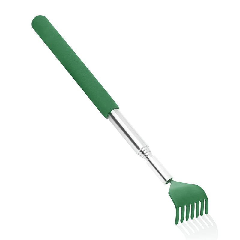 [Australia] - PHINGEER Back Scratchers, Portable Extendable Back Scratcher, Back Massager Metal with Telescopic Handle for Head Back Legs and Other Tickling Massage (Dark Green) 