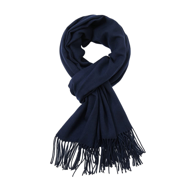 [Australia] - Pashmina Winter Scarf Shawl Wrap for Women Shawls and Wraps for Evening Dresses Large Soft Wedding Shawl 6-navy 