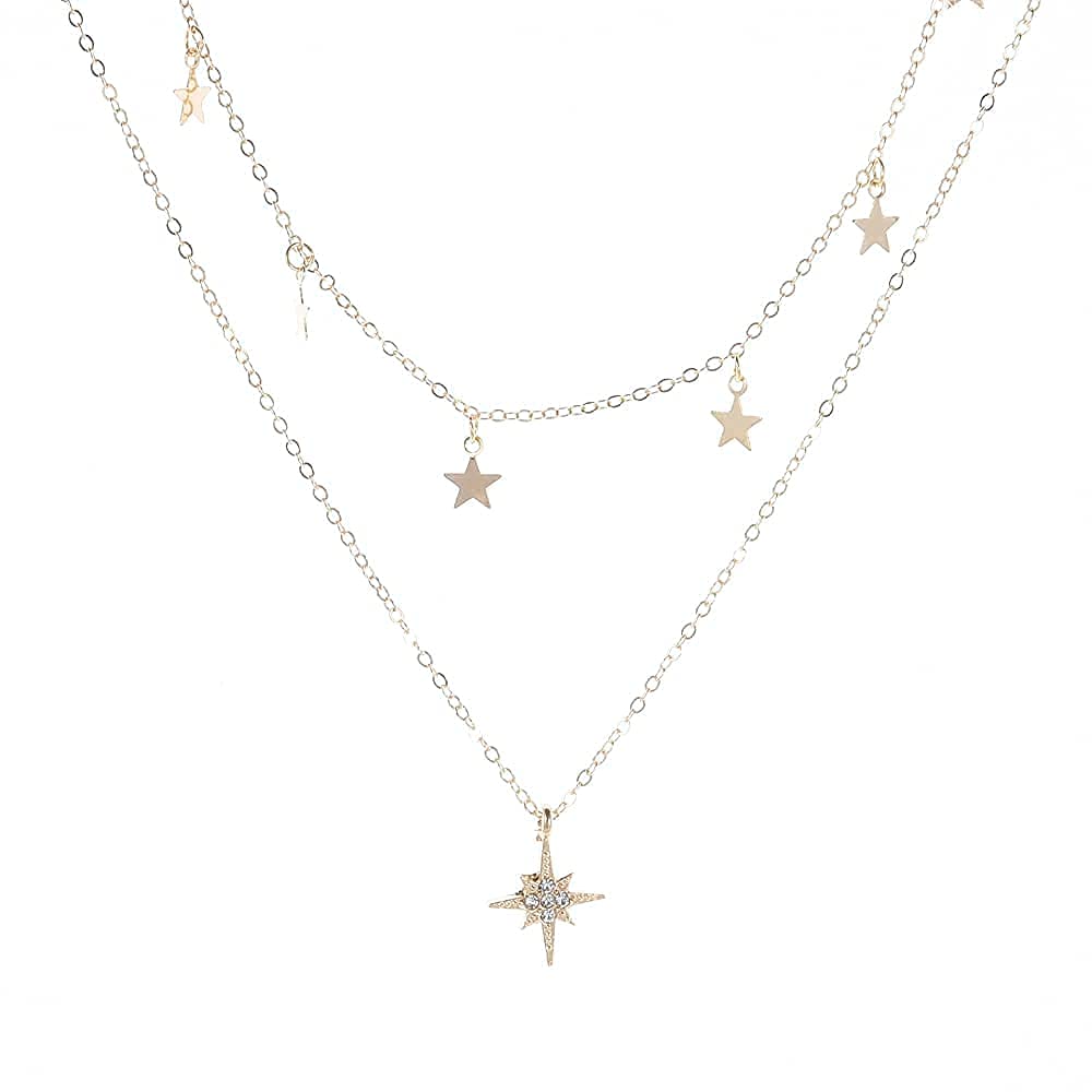 [Australia] - Layering Necklaces for Women boho Choker necklaces with Star Pendant Dainty Necklace for women and Girls Gold 
