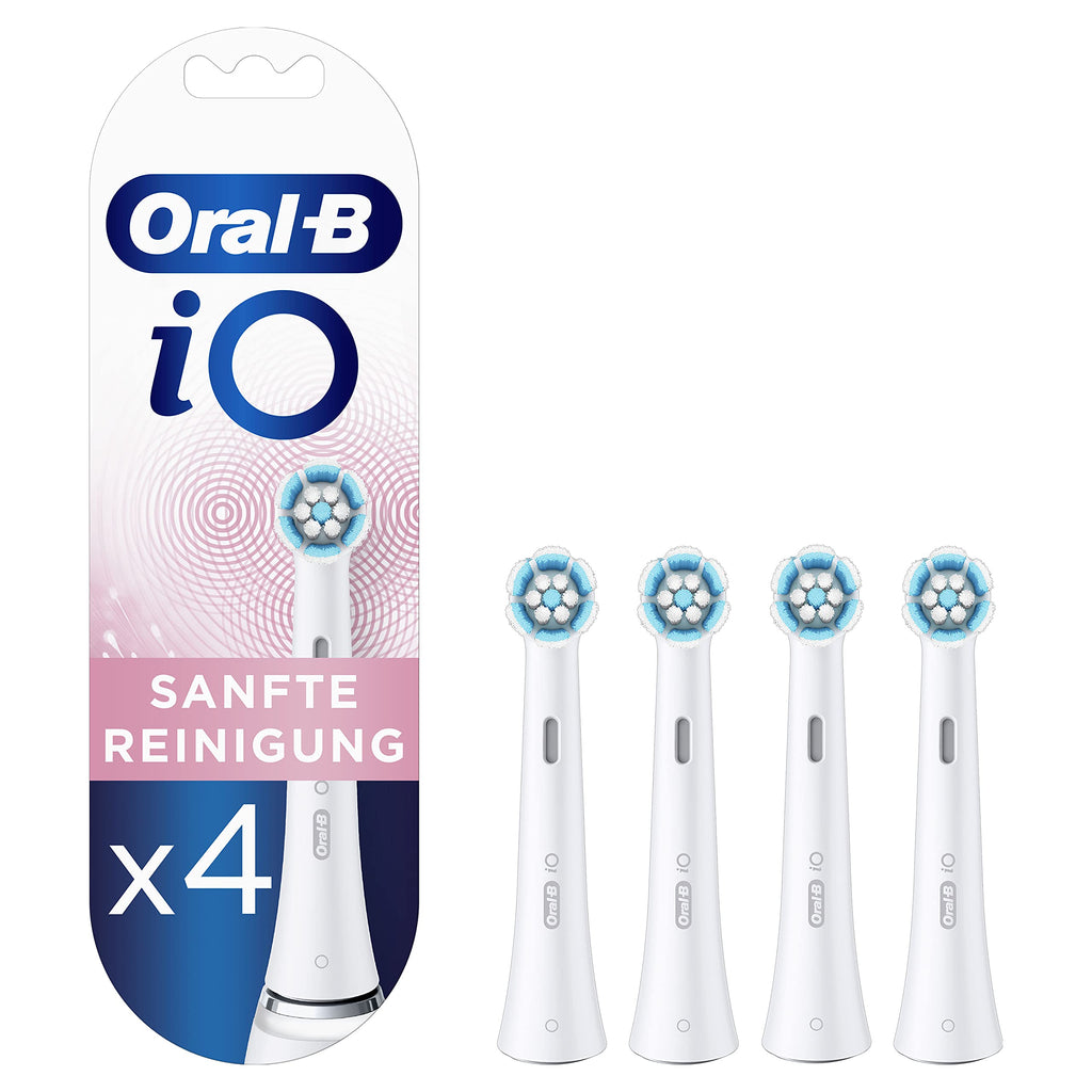 [Australia] - Oral-B iO Gentle Cleaning Electric Toothbrush Heads 4 Pieces Gentle Tooth Cleaning Toothbrush Attachment for Oral-B Toothbrushes 