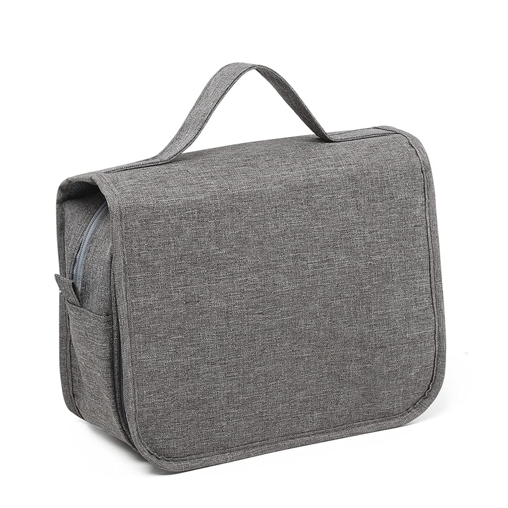 [Australia] - Travel Wash Bag for Men and Women, Large Capacity Portable Hanging Toiletry Bag Waterproof Cosmetic Bag Makeup Organizer (Grey) Grey 