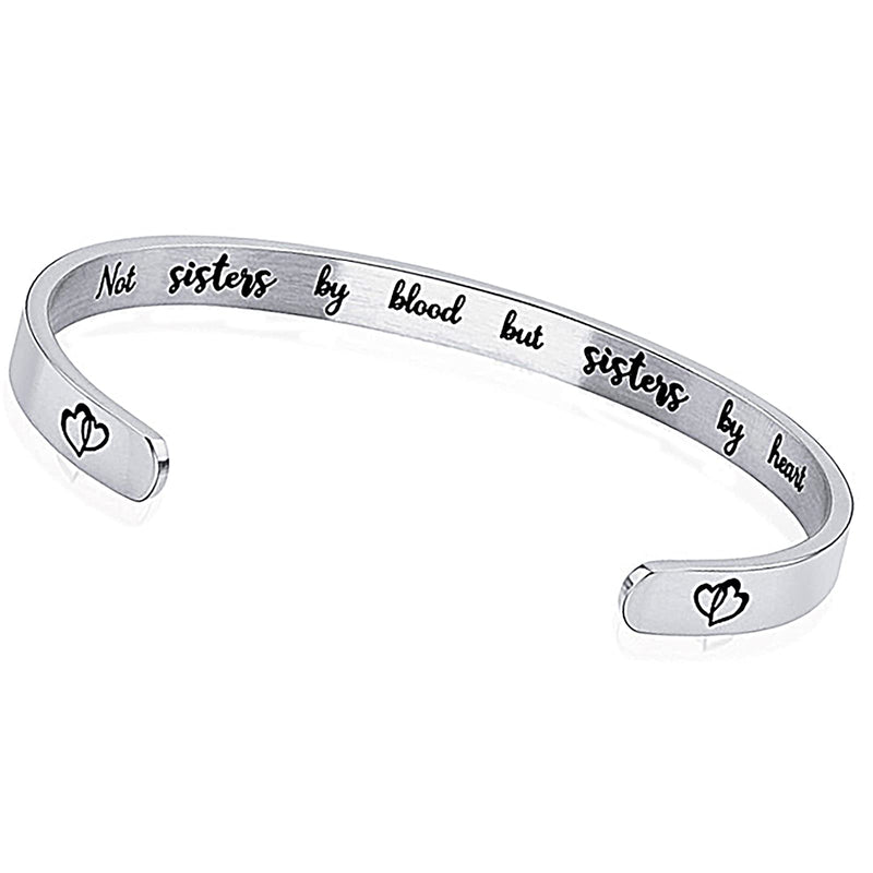 [Australia] - Chamqueen Inspirational Bracelet Motivational Stainless Steel Bracelet Birthday Gift for Woman Girls My Sister 
