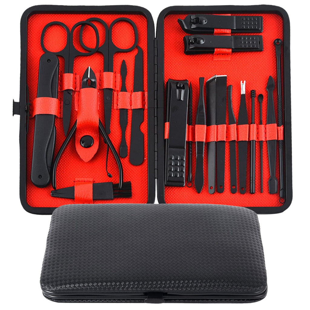 [Australia] - VEGCOO Manicure Sets, 20 Pcs Professional Stainless Steel Nail Set Nail Clipper Kit for Men Women, Nail Care Tools Cutter Pedicure for Home or Travel 