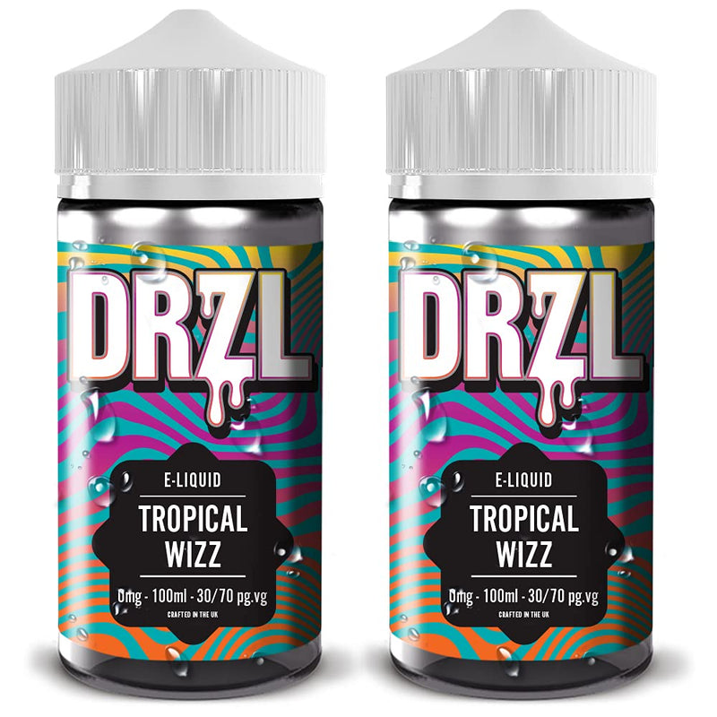 [Australia] - 2 x 100ml Vape Liquid Twin Pack | Tropical Wizz | DRZL | E Juice | Vape Juice | E Liquid | 70/30 E Liquid with No Nicotine Shots | Nicotine Free| 0mg | Shortfill 