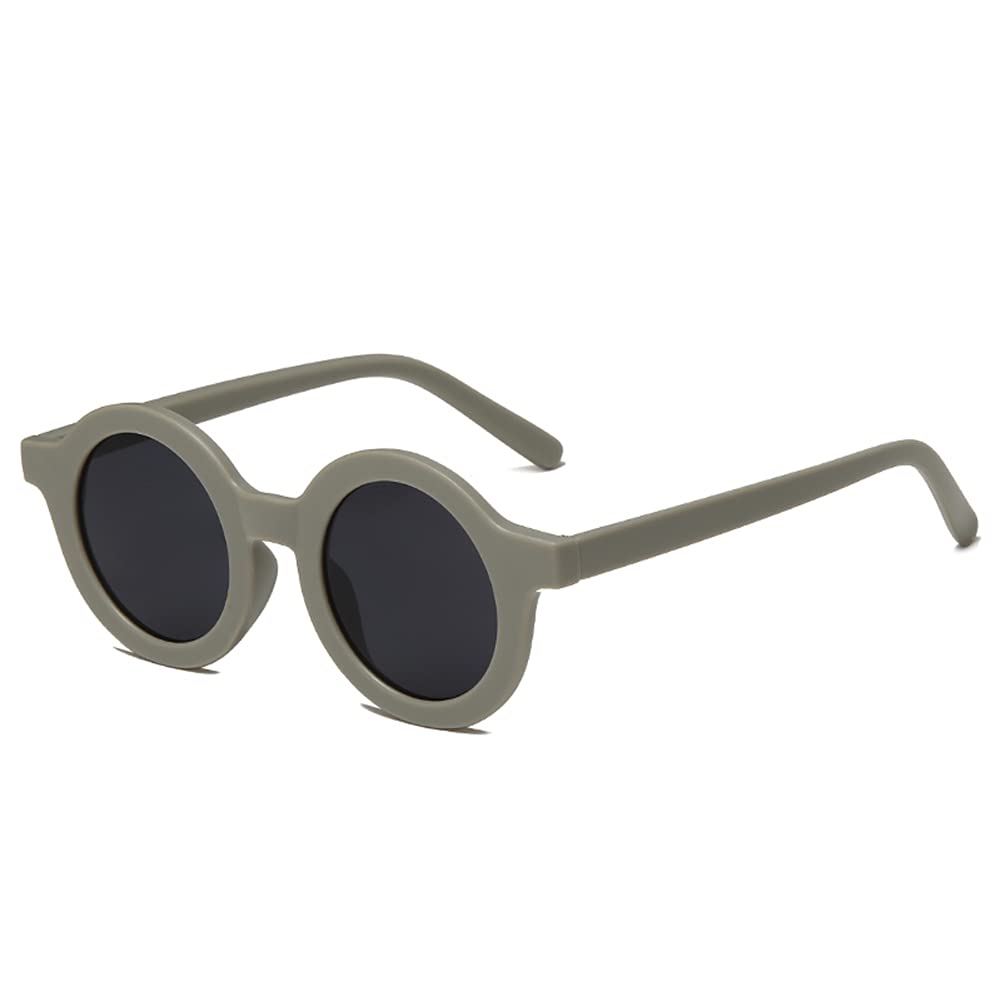 [Australia] - Classic Retro Round Sunglasses For - Women Men Fashion Vintage UV400 Protection Eyewear by YAMEIZE Grey Frame Grey 