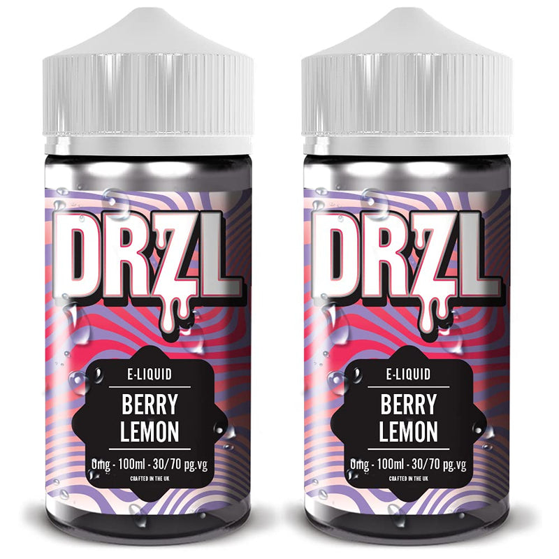 [Australia] - 2 x 100ml Vape Liquid Twin Pack | Berry Lemon | DRZL | E Juice | Vape Juice | E Liquid | 70/30 E Liquid with No Nicotine Shots | Nicotine Free| 0mg | Shortfill 