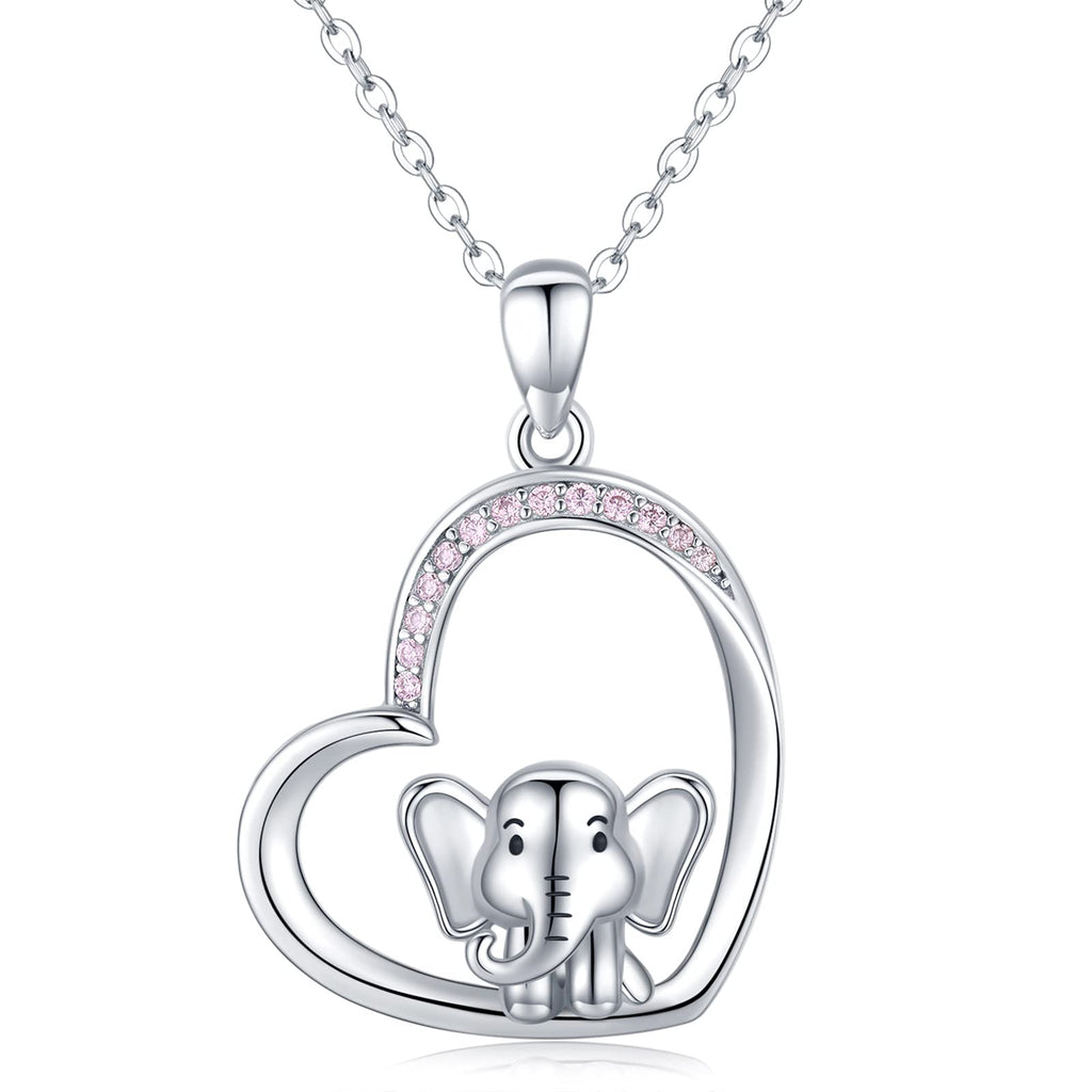 [Australia] - Elephant Necklace 925 Sterling Silver Elephant Pendant Necklace Cute Animal Necklace Jewellery Elephant Gifts for Women Girls 